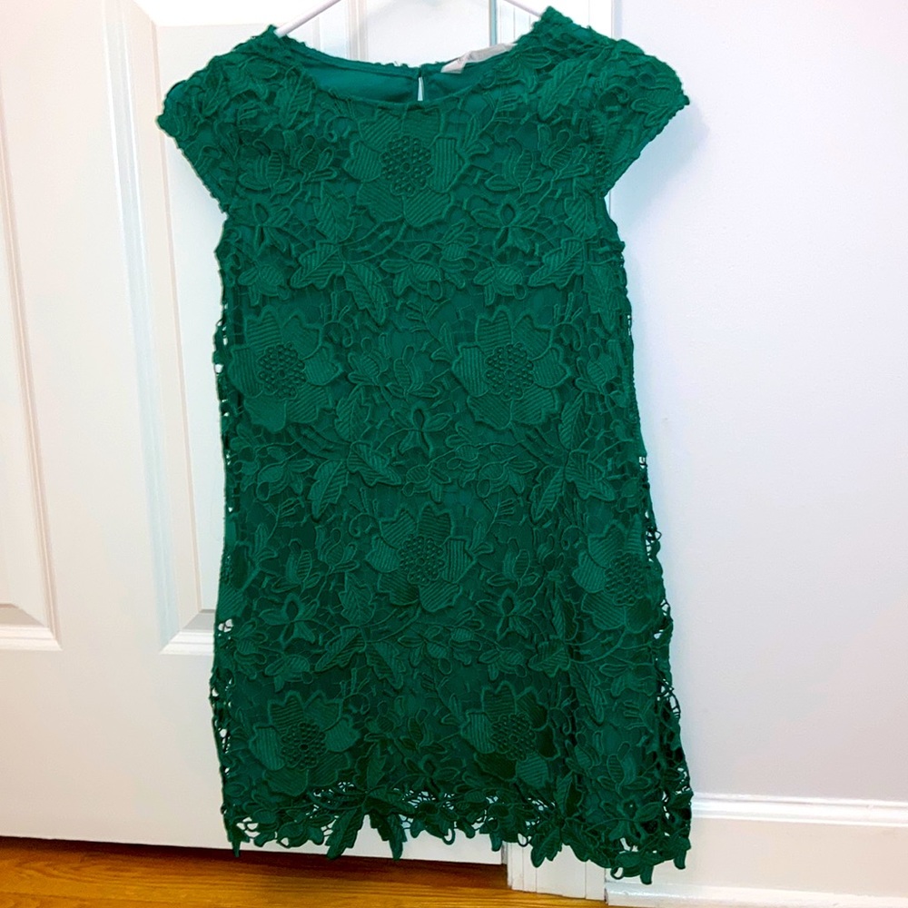 Green Mesh Dress Flower